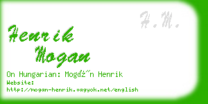 henrik mogan business card